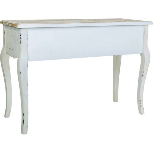 Console Élégante Trois Tiroirs Finition Blanc Antique