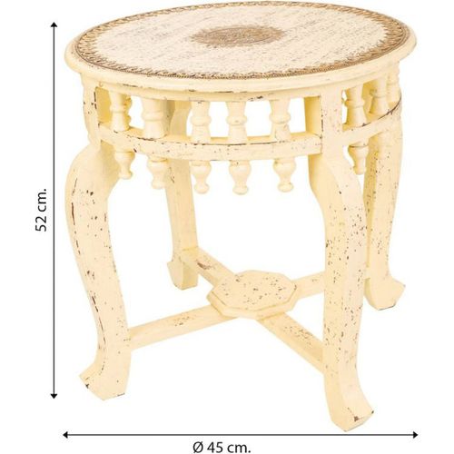Table D Appoint Ivoire En Bois De Manguier Et Laiton Sculpté