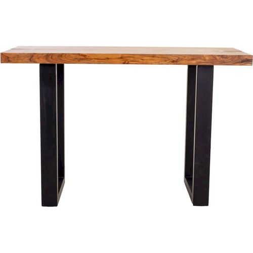 Console Élégante Bois Et Métal Style Industriel Ajara Noir