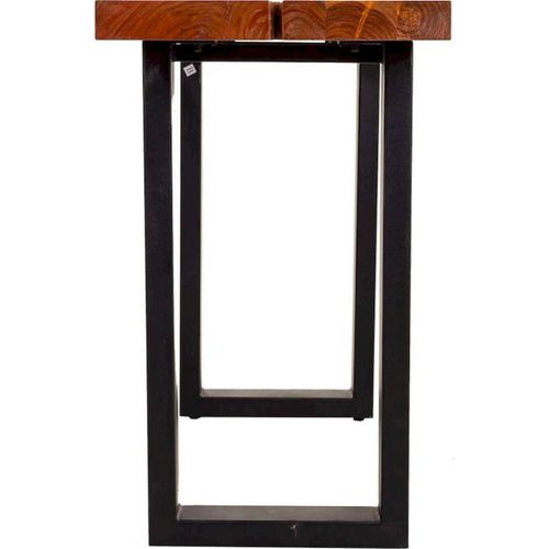 Console Élégante Bois Et Métal Style Industriel Ajara Noir