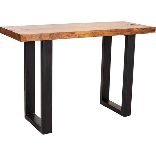 Console Élégante Bois Et Métal Style Industriel Ajara Noir