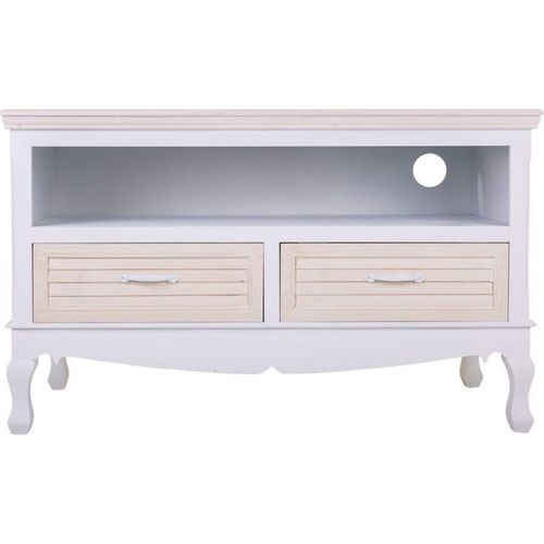 Meuble TV Bois Clair Style Campagne Élégante