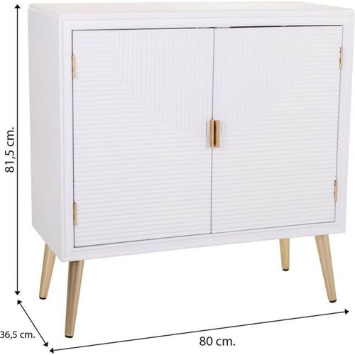 Console Blanche Élégante En Bois Mdf Pieds Dorés Style Moderne