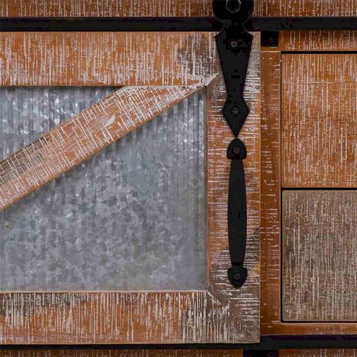 Table Basse Bois Et Métal Style Industriel Coloré Avec Tiroirs