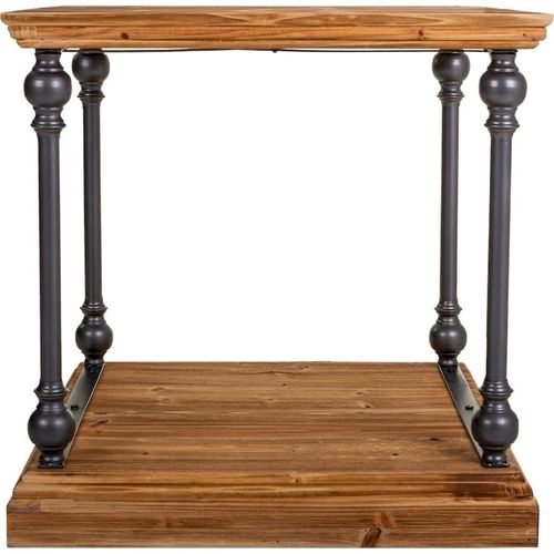 Table Basse Rectangulaire Bois Et Métal Style Industriel Élégant