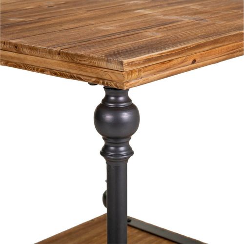 Table Basse Rectangulaire Bois Et Métal Style Industriel Élégant