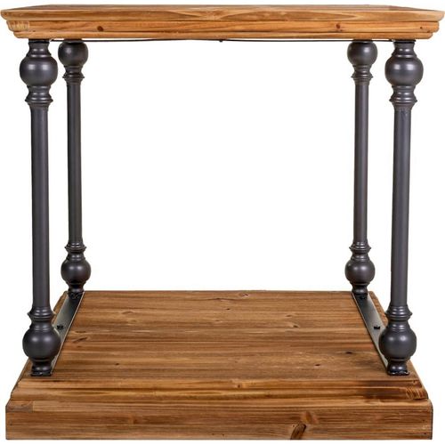 Table Basse Rectangulaire Bois Et Métal Style Industriel Élégant