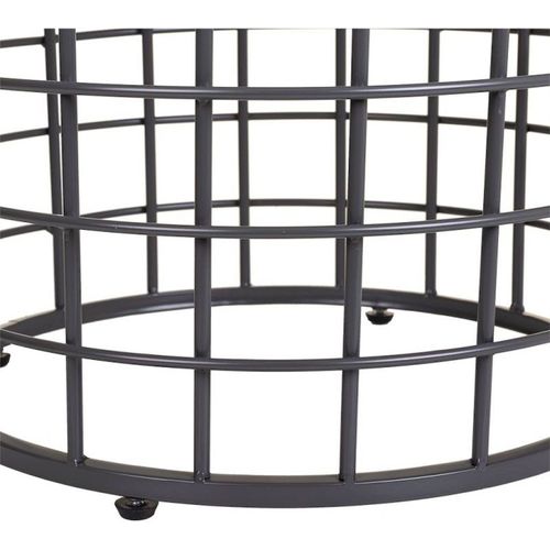 Table D'appoint Style Industriel Bois Et Métal Noir