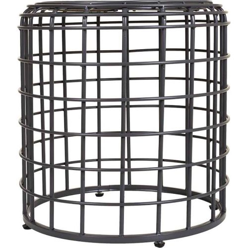 Table D'appoint Style Industriel Bois Et Métal Noir