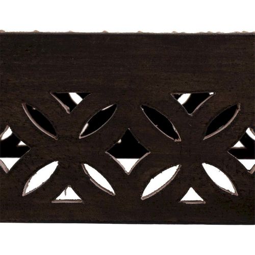 Table D'appoint Bois De Manguier Et Laiton Finition Élégante