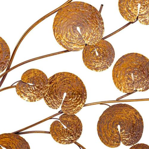 Console D'entrée Élégante En Fer Finition Doré Antique