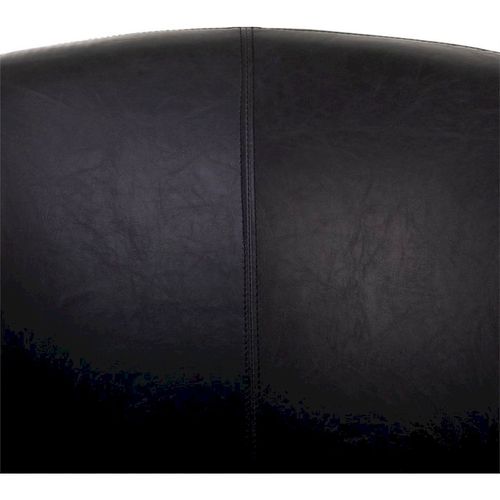 Fauteuil En Bois Et Simili Cuir Noir Design Contemporain