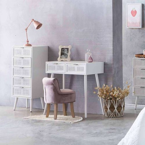 Banquette Basse En Velours Rose Assise Confortable Pour Chambre