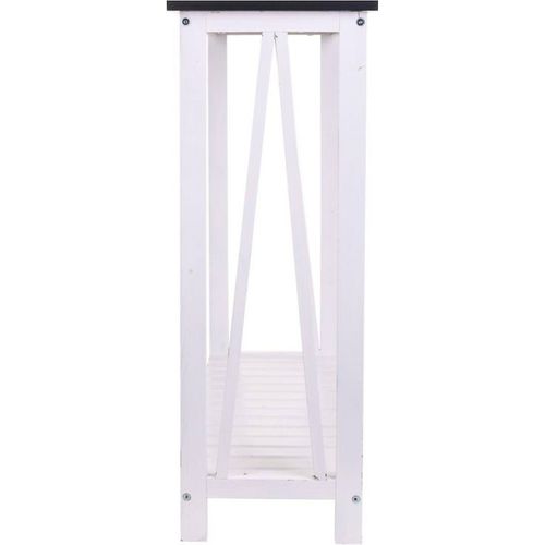 Console D Entrée Blanche En Bois Paulownia Style Contemporain