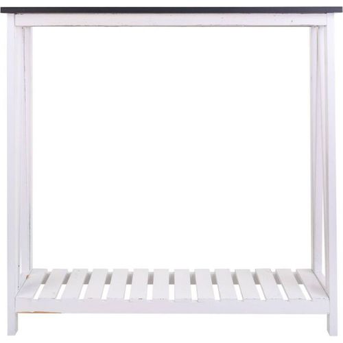 Console D Entrée Blanche En Bois Paulownia Style Contemporain