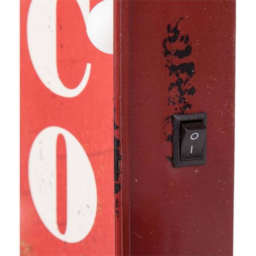 Plaque Murale Décorative LED Flèche Rouge Ambiance Rétro