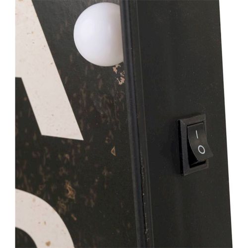 Plaque Décorative LED Noire Flèche Ambiance Bar Happy Hour