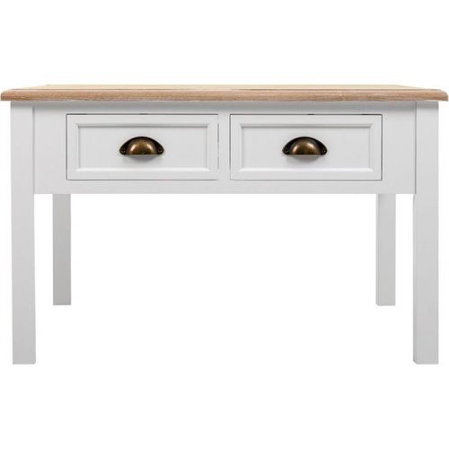 Table Basse Blanche En Bois Avec Tiroirs Ambiance Élégante