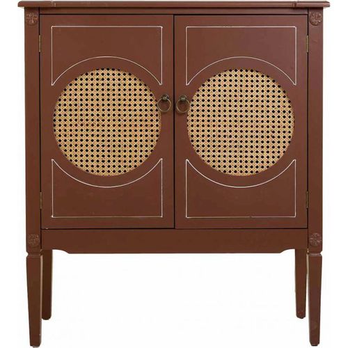 Buffet En Bois Et Rotin Style Naturel Pour Entrée Chaleureuse