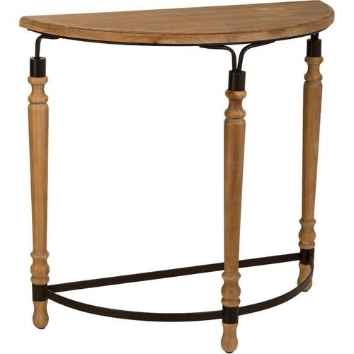 Console Bois Et Métal Marron Style Industriel Élégant