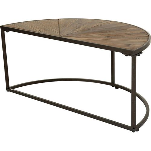 Table Basse Design Bois Et Métal Marron Style Industriel