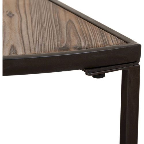 Table Basse Design Bois Et Métal Marron Style Industriel