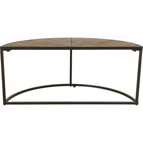 Table Basse Design Bois Et Métal Marron Style Industriel