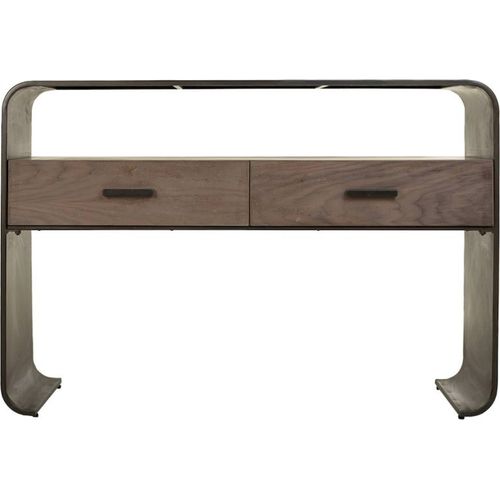 Console Bois Et Métal Noir Style Industriel Élégant