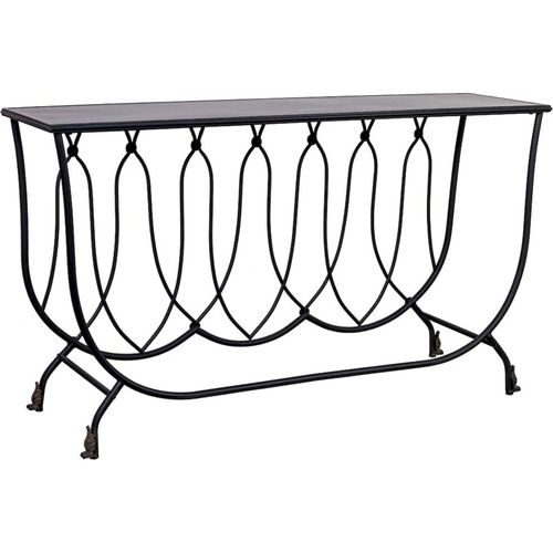 Console D'entrée Métal Noir Antique Style Contemporain