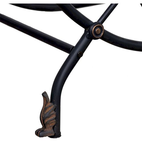 Console D'entrée Métal Noir Antique Style Contemporain