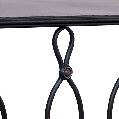 Console D'entrée Métal Noir Antique Style Contemporain