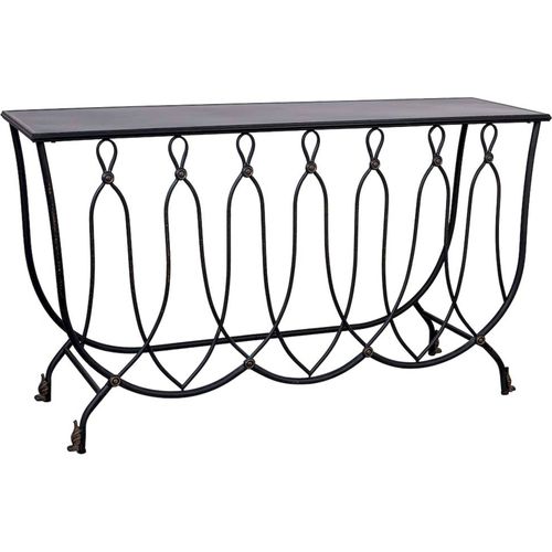 Console D'entrée Métal Noir Antique Style Contemporain