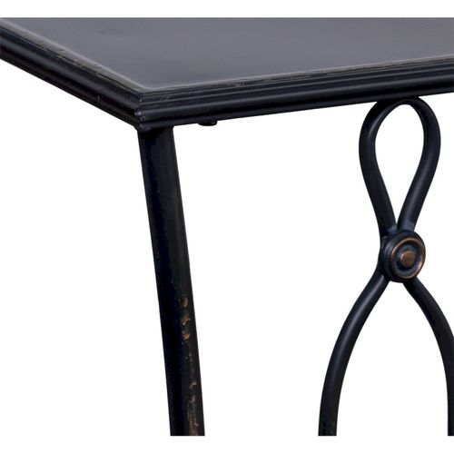 Console D'entrée Métal Noir Antique Style Contemporain