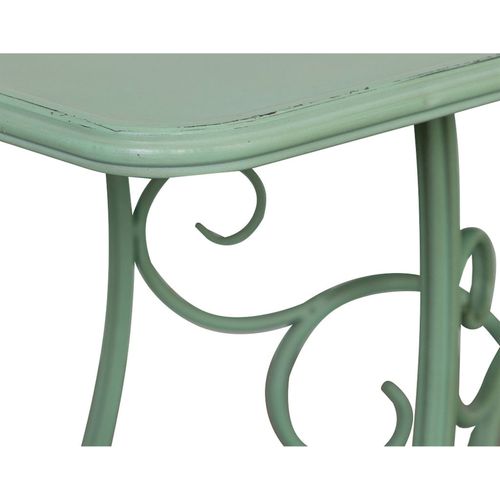 Console Métal Vert Antique Style Contemporain Pour Entrée Élégante