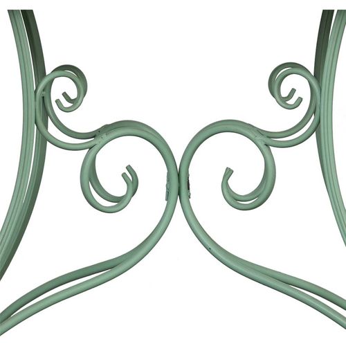 Console Métal Vert Antique Style Contemporain Pour Entrée Élégante