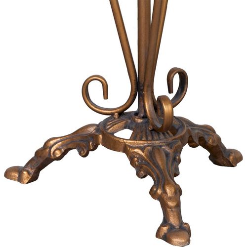 Table Dappoint Ronde En Métal Doré Vieilli Style Classique