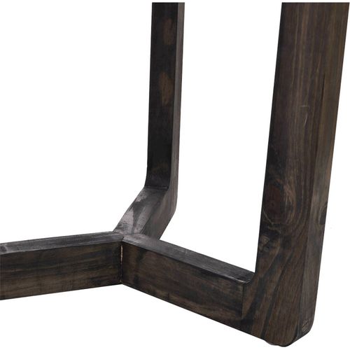 Table D'appoint Contemporaine Bois Et Capiz Brun Blanc