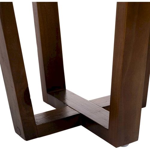 Table Dappoint Ronde Bois Et Nacre Style Contemporain Bronze