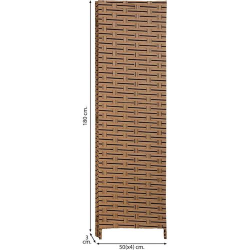 Paravent Tressé En Papier Naturel Et Café Ambiance Chaleureuse