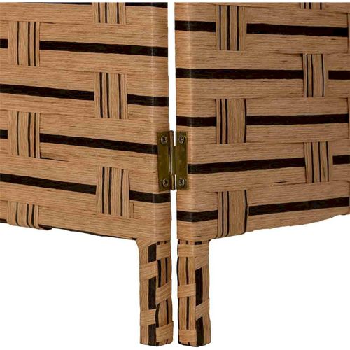 Paravent Tressé En Papier Naturel Et Café Ambiance Chaleureuse