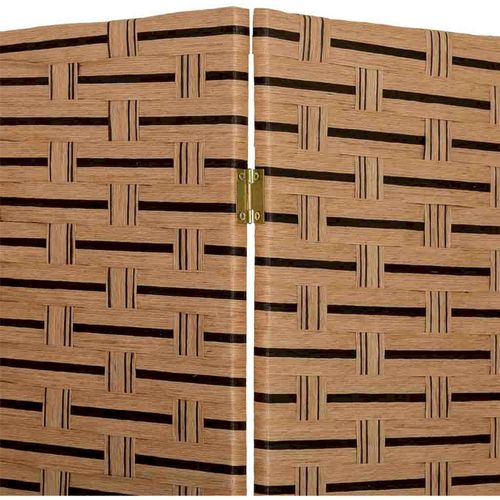 Paravent Tressé En Papier Naturel Et Café Ambiance Chaleureuse