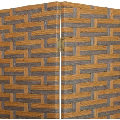 Paravent En Papier Tressé Coloris Café Et Brun Élégant