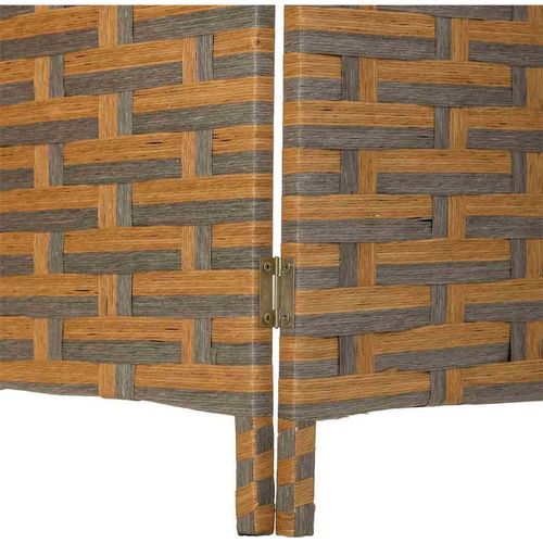 Paravent En Papier Tressé Coloris Café Et Brun Élégant