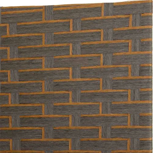 Paravent Tressé En Papier Effet Café Et Jaune Élégant