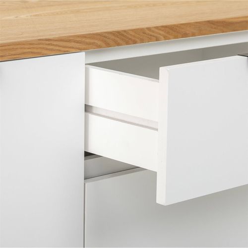 Buffet Blanc Contemporain En Bois Avec Rangements Pratiques