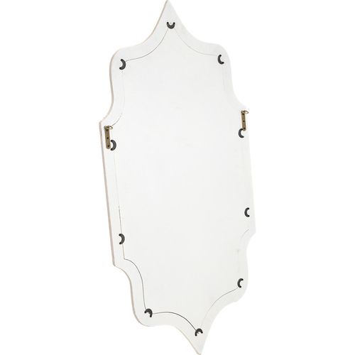 Miroir Mural Classique Forme Irrégulière Finition Blanche Antique