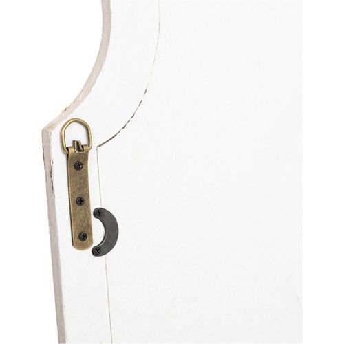 Miroir Mural Classique Forme Irrégulière Finition Blanche Antique