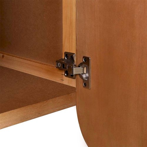 Console Art Déco Bois Et Métal Finition Naturelle Et Dorée