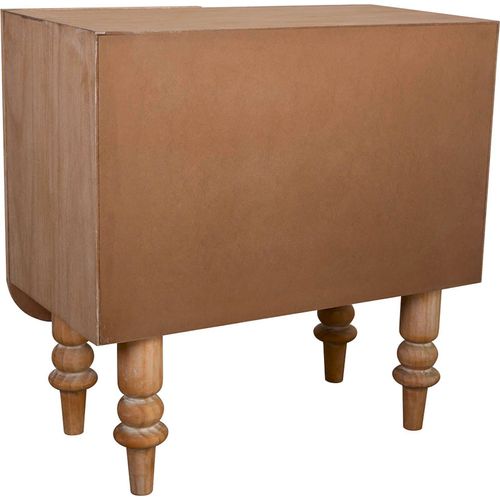 Buffet Art Déco Bois Naturel Et Doré Élégant