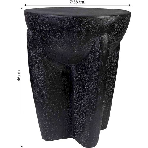 Table D'appoint Contemporaine Noire En Bois Forme Irrégulière